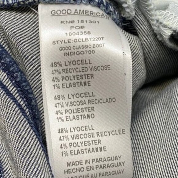 NEW GOOD AMERICAN Jean Indigo Blue Size 20 Plus Good Classic Boot High Rise - Picture 3 of 11